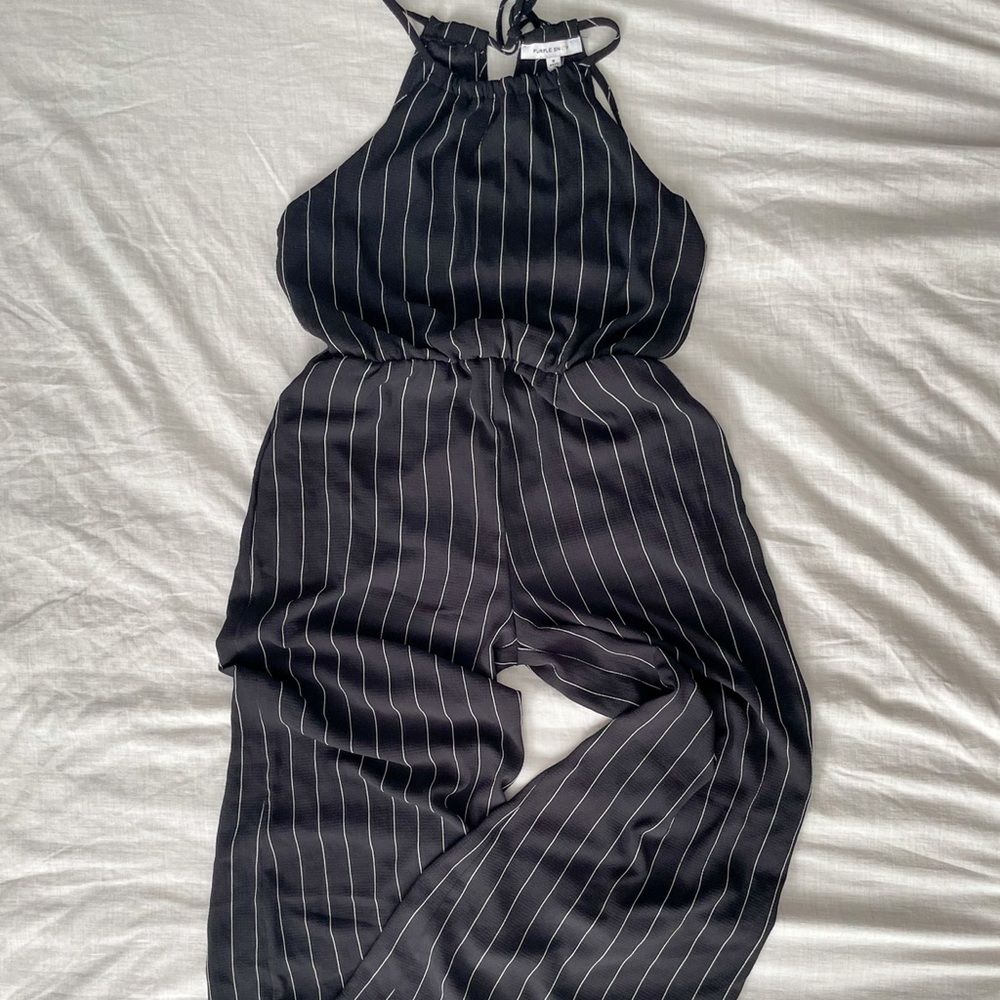 Purple Snow Pinstripe Jumper